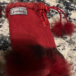 faux fur fingerless gloves